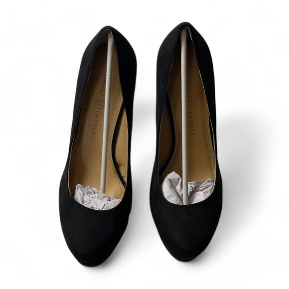 CHINESE LAUNDRY Los Angeles Wonder Black Suede Platform Pumps New! Size 10 - Picture 7 of 9